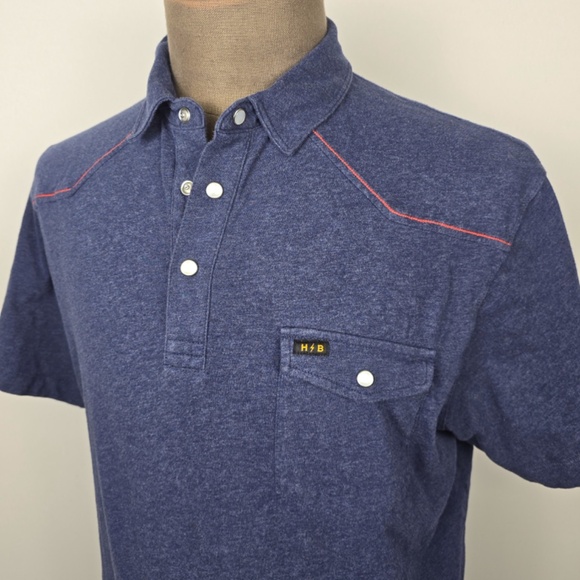HOWLER BROTHERS- Mens XL 100% Cotton Ranchero Polo Shirt - Picture 3 of 7